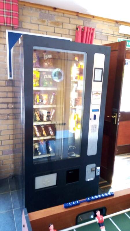 Vending machines for snacks at Brandeleys Caravan Holiday Park near Dumfries