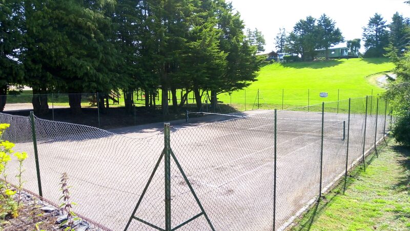 Tennis courts at Brandeleys Caravan Holiday Park near Dumfries