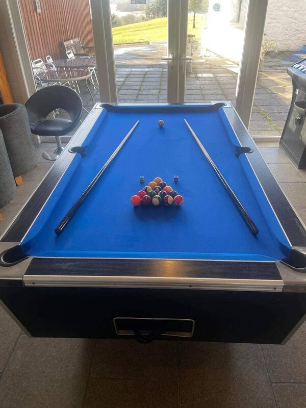 Pool table facilities at the holiday cottage at Brandedleys in Crocketford near Dumfries and Castle Douglas